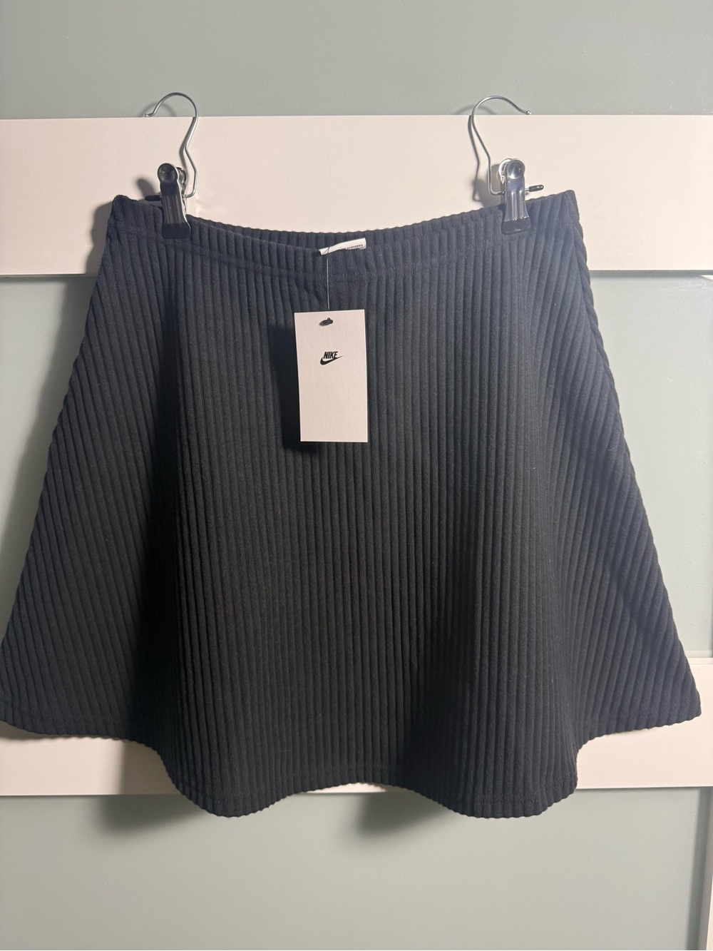 Nike Black Ribbed Skater Skirt